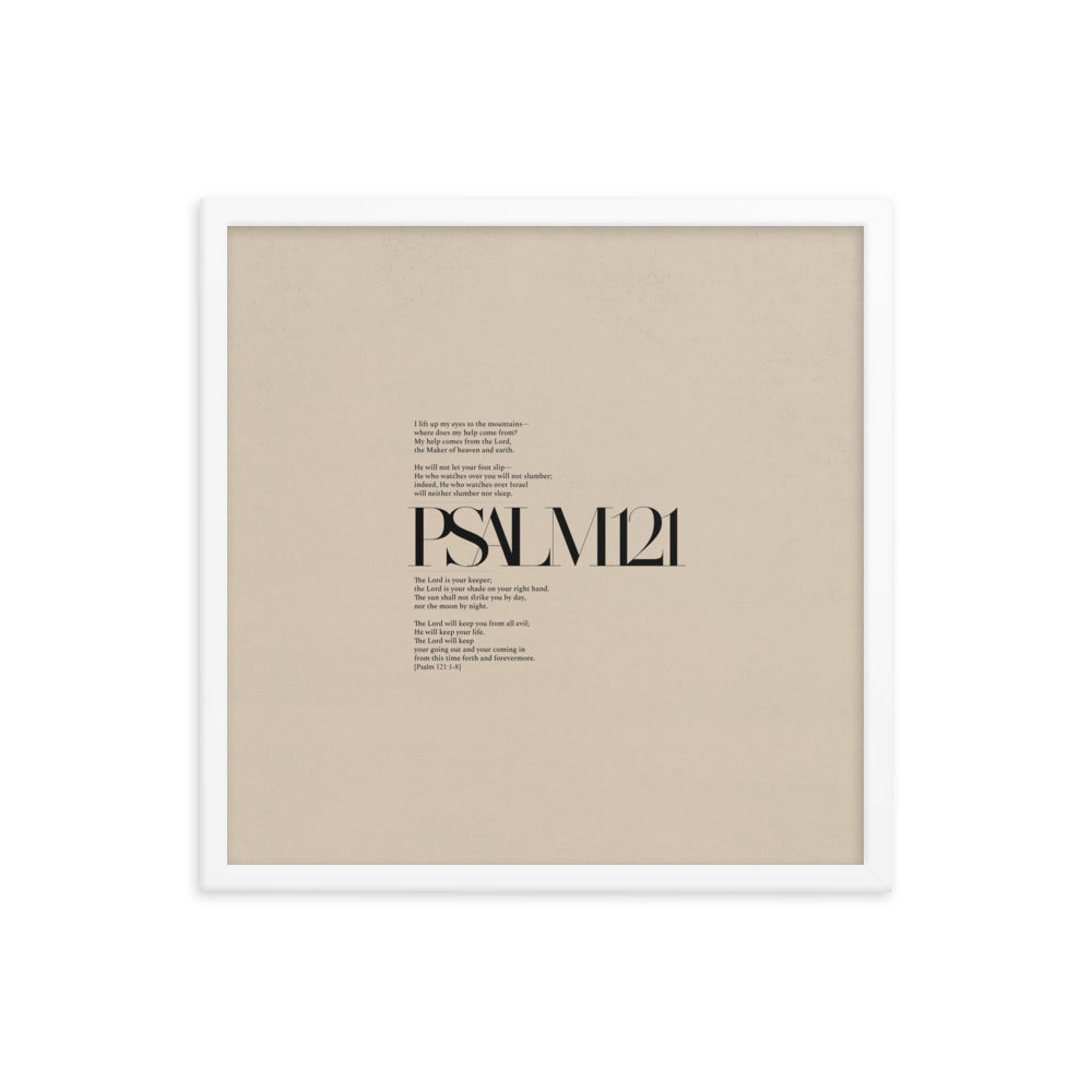 Psalm 121 Full Chapter Minimalist Design - Framed