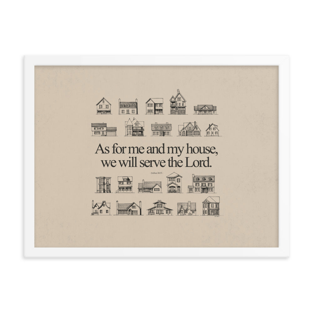 As For Me and My House Joshua 24:15 - Framed