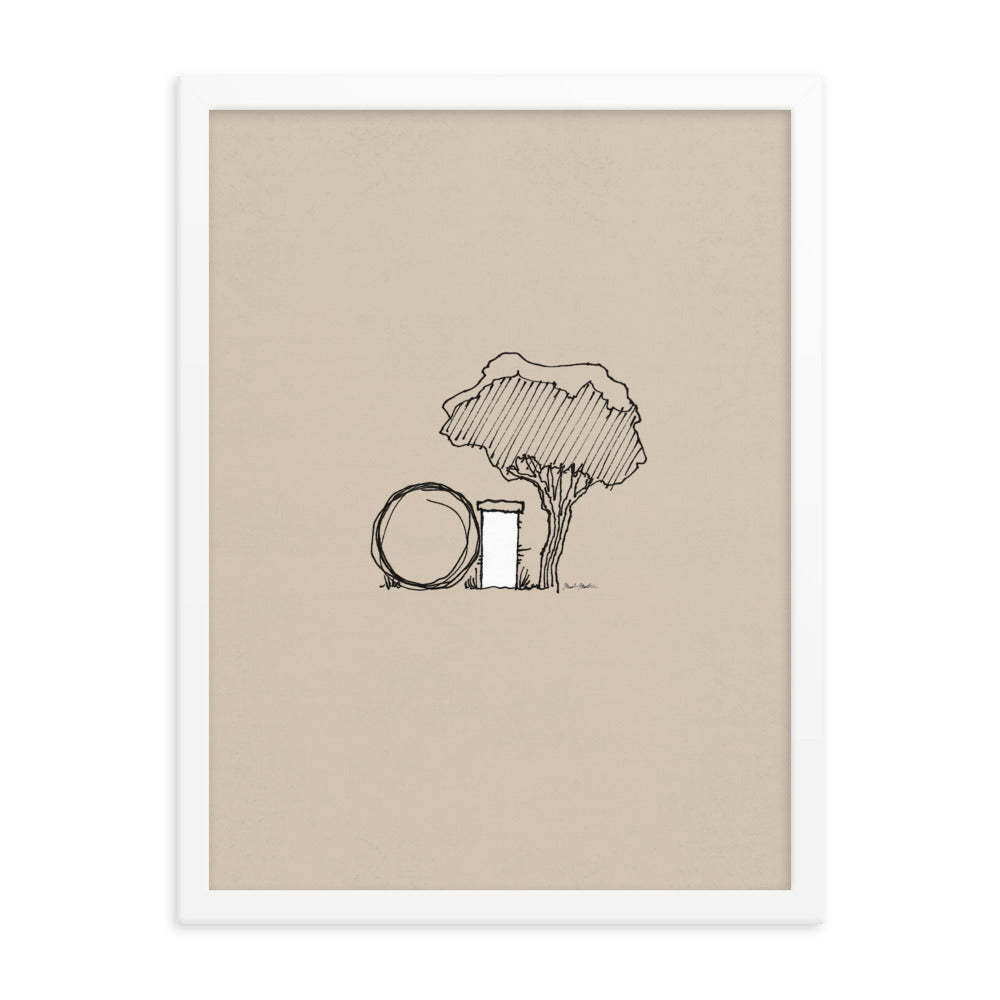 Empty Tomb Minimalist Art - Framed