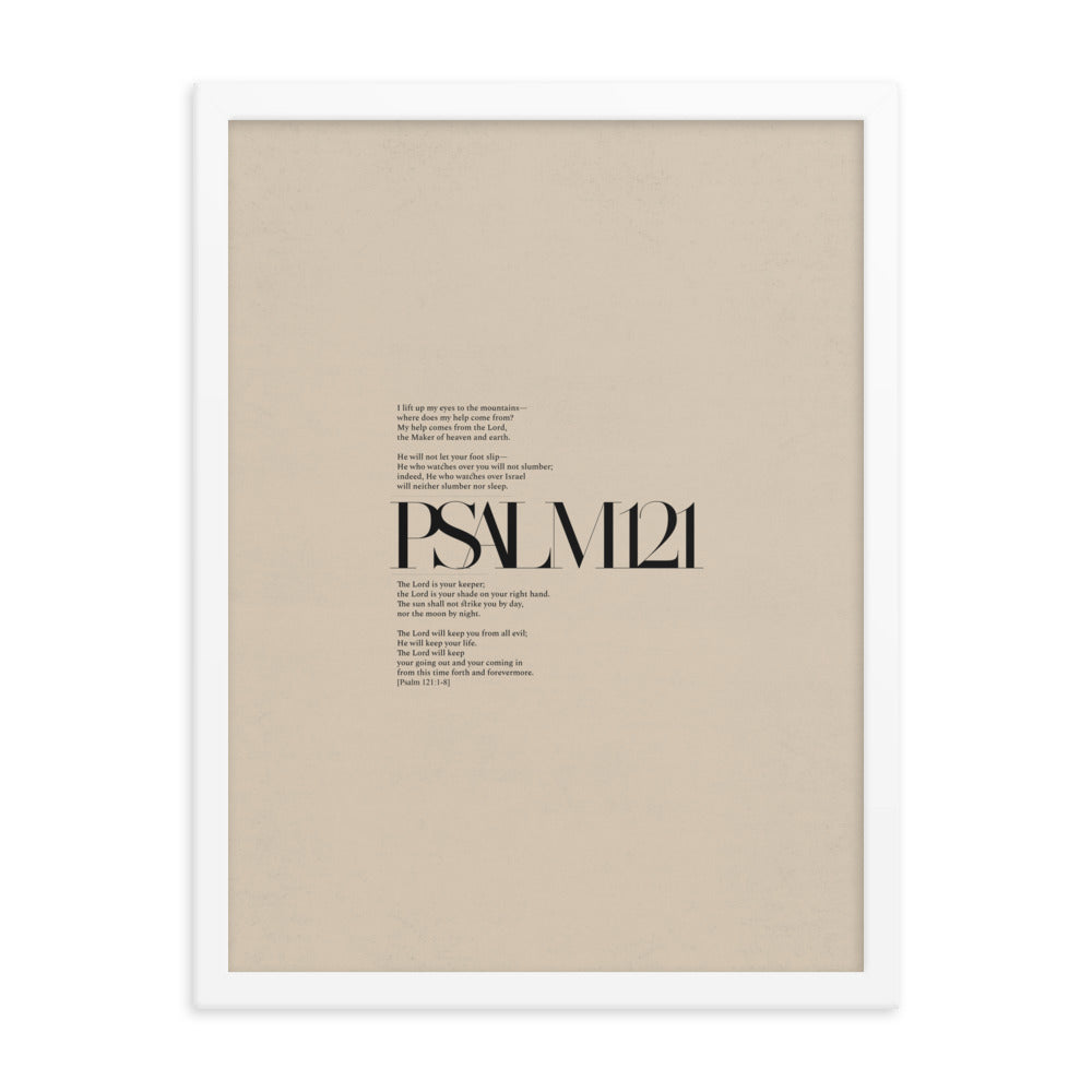 Psalm 121 Full Chapter Minimalist Design - Framed