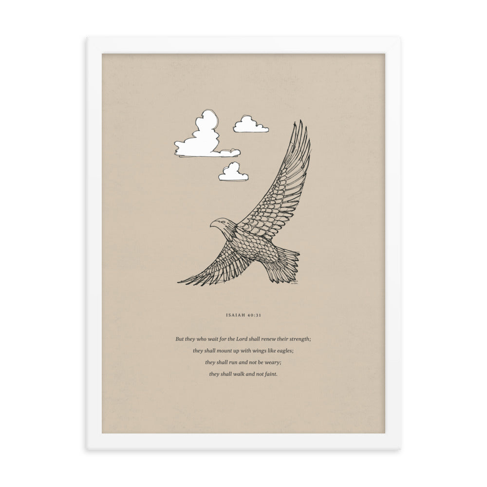 Mount Up with Wings Like Eagles Isaiah 40:31 - Framed