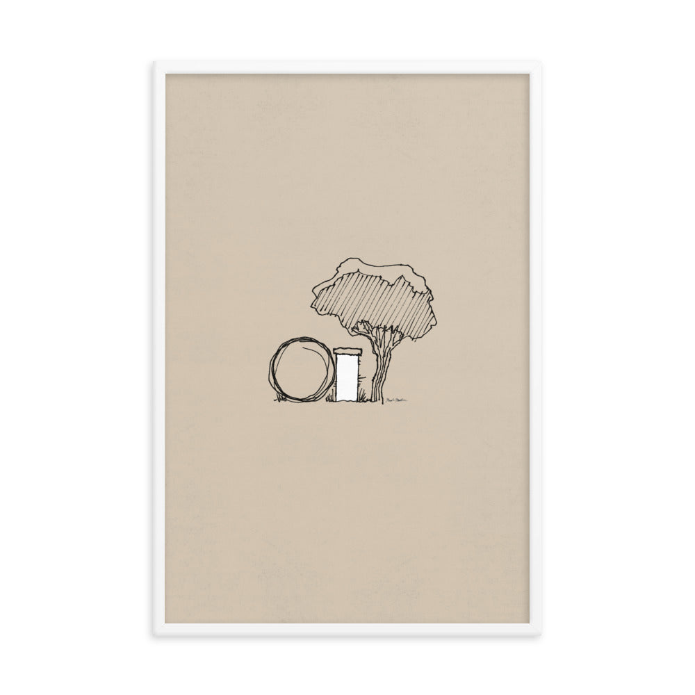 Empty Tomb Minimalist Art - Framed