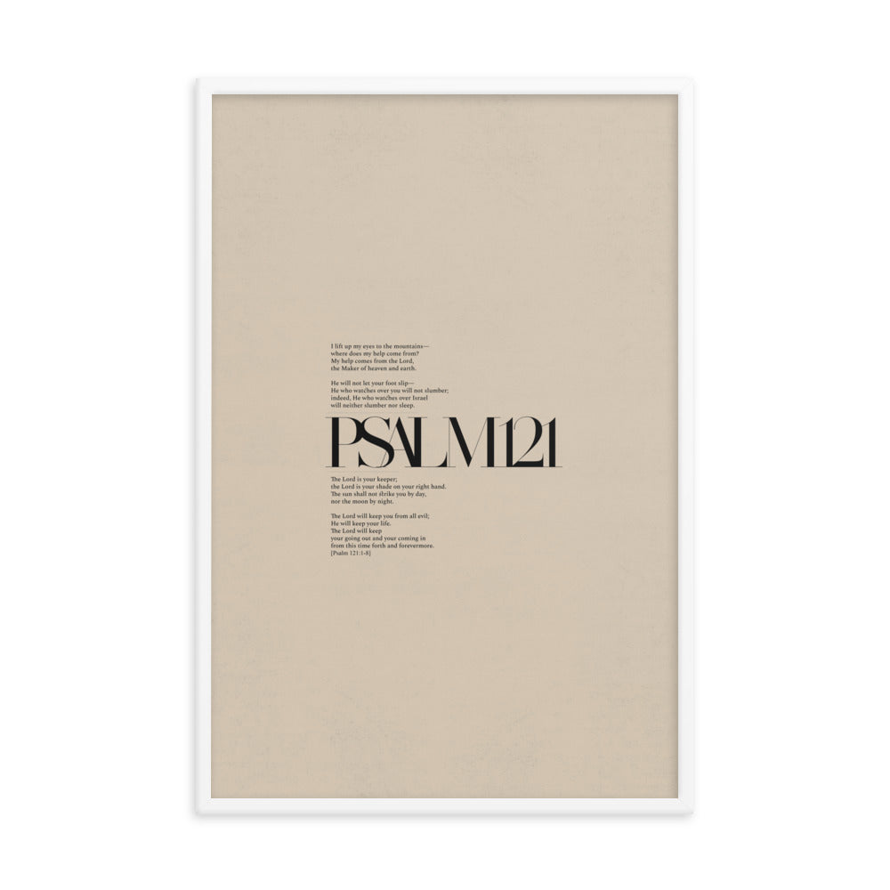 Psalm 121 Full Chapter Minimalist Design - Framed