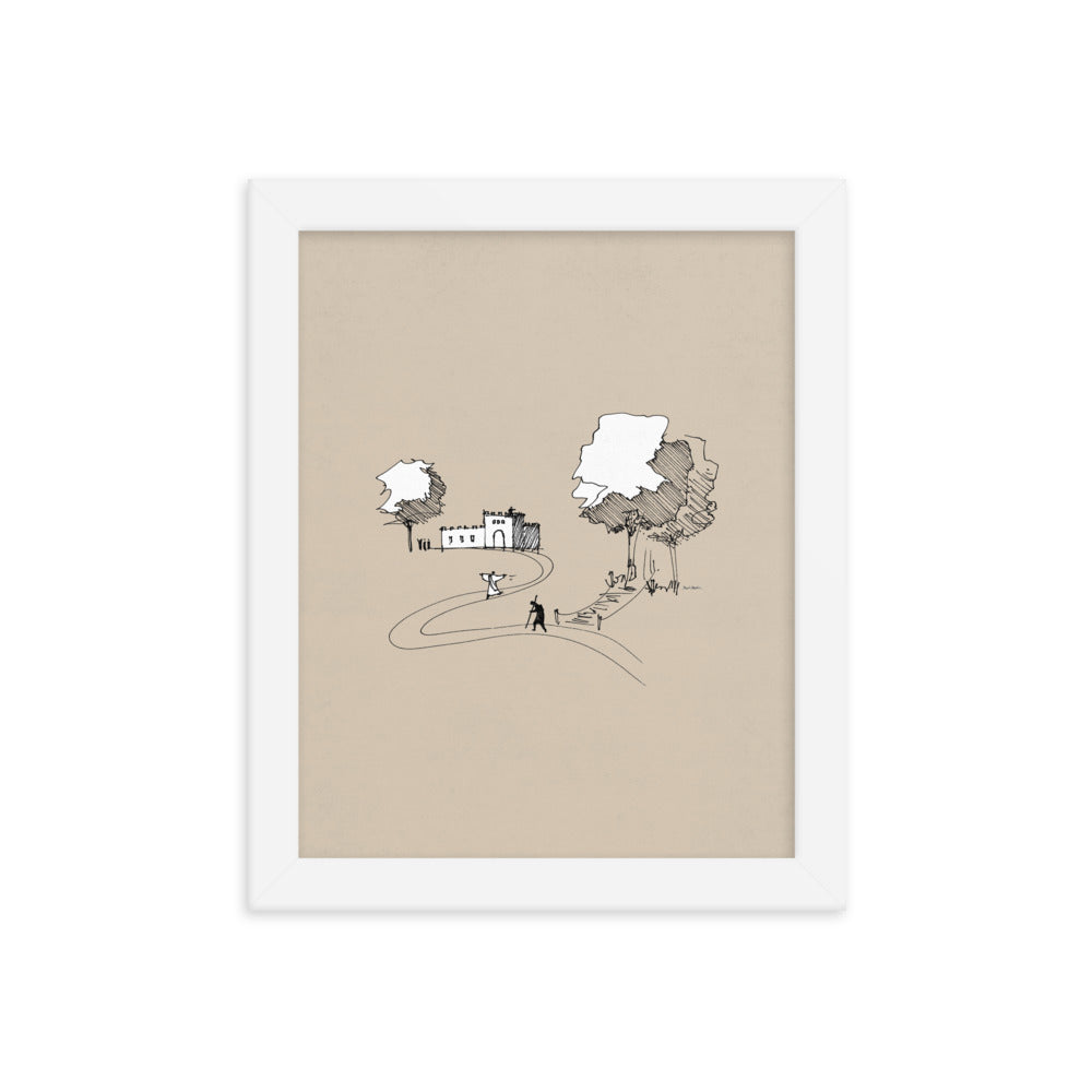 Prodigal Son Parable Minimalist Sketch - Framed