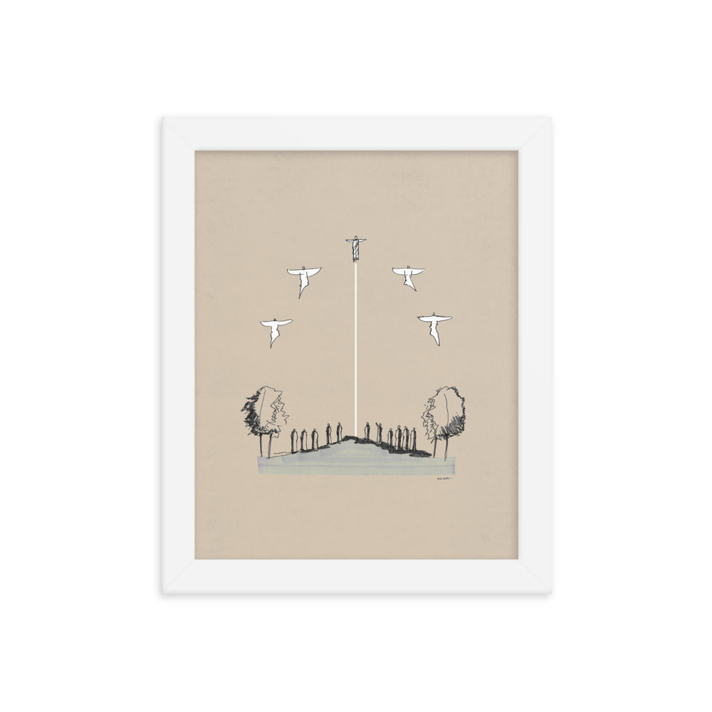 Jesus Ascends into Heaven Minimalist - Framed