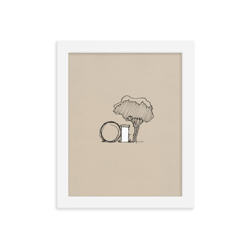 Empty Tomb Minimalist Art - Framed