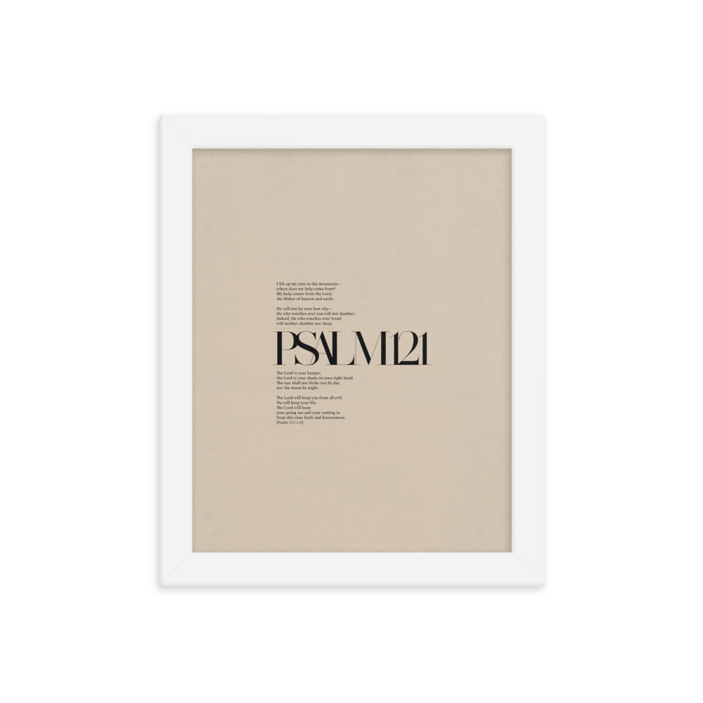 Psalm 121 Full Chapter Minimalist Design - Framed