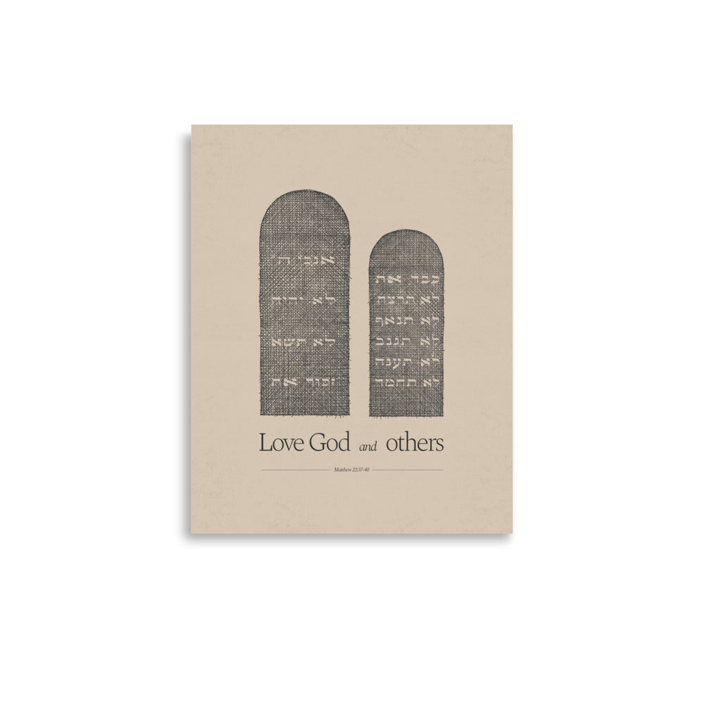 Ten Commandments Stone Tablets - Poster