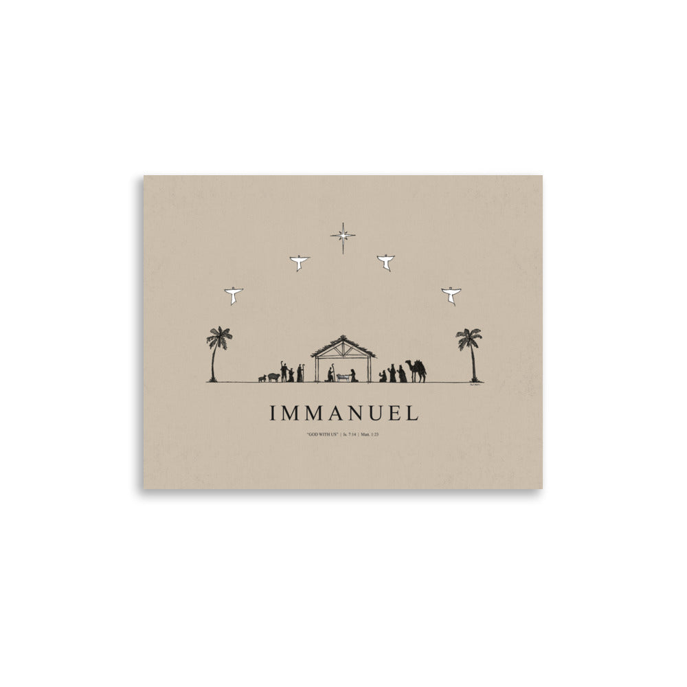 Nativity Christmas Immanuel God with Us - Poster