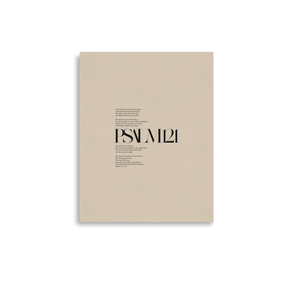 Psalm 121 Full Chapter Minimalist Design - Poster