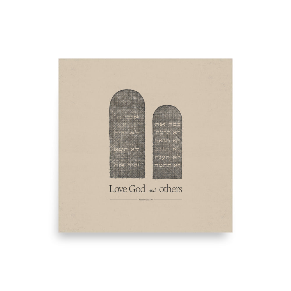 Ten Commandments Stone Tablets - Poster