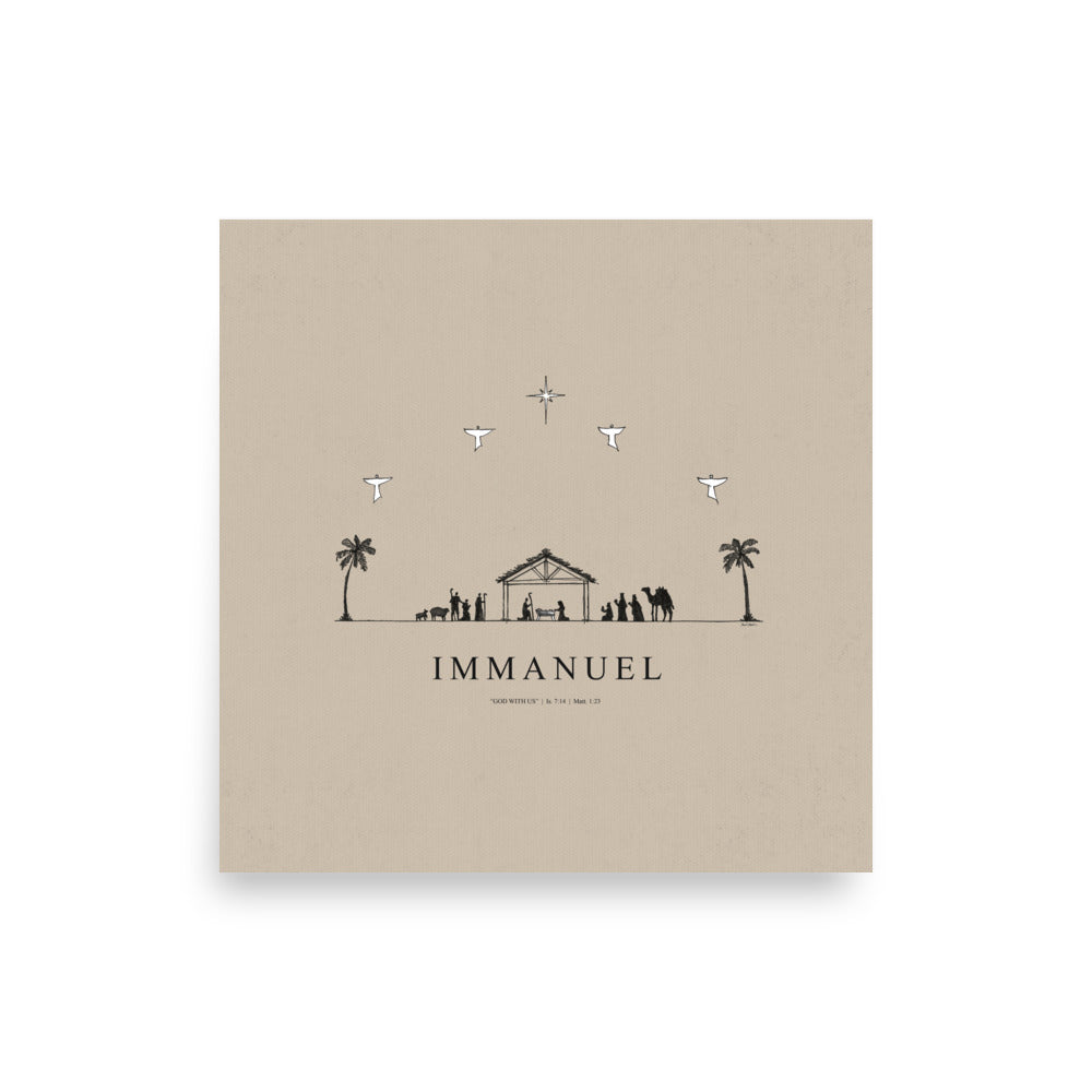 Nativity Christmas Immanuel God with Us - Poster