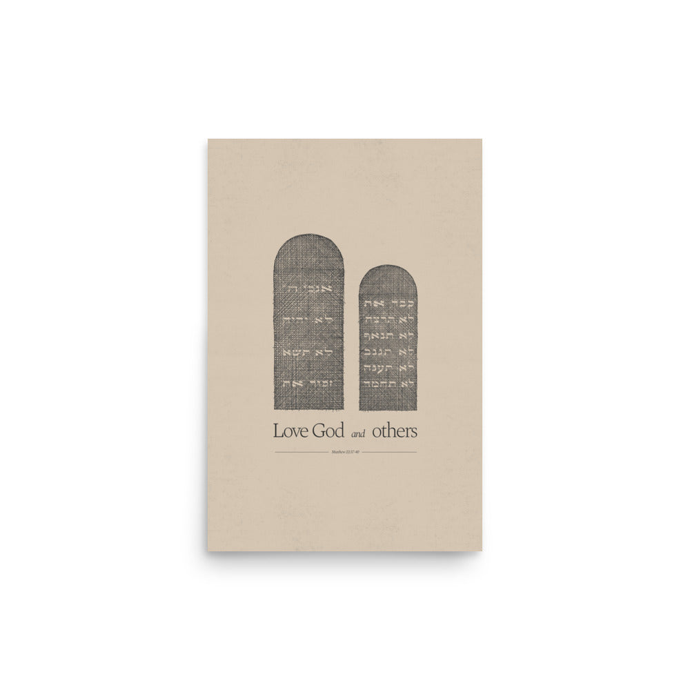 Ten Commandments Stone Tablets - Poster