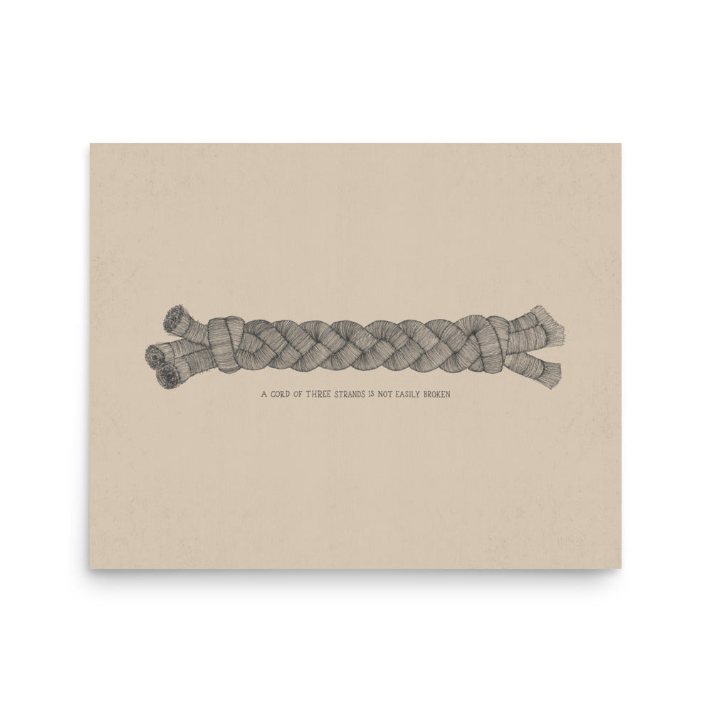 A Cord of Three Strands Horizontal - Poster