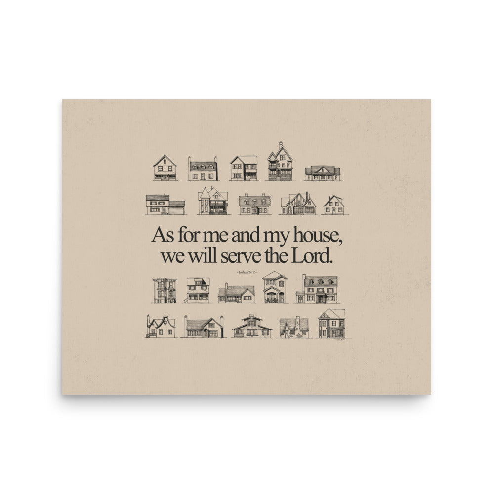 As For Me and My House Joshua 24:15 - Poster