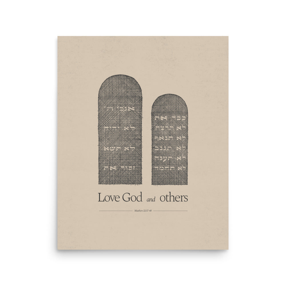 Ten Commandments Stone Tablets - Poster