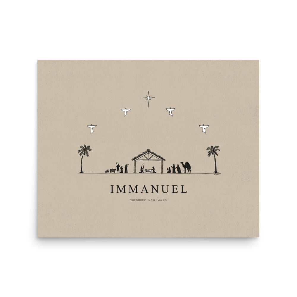 Nativity Christmas Immanuel God with Us - Poster