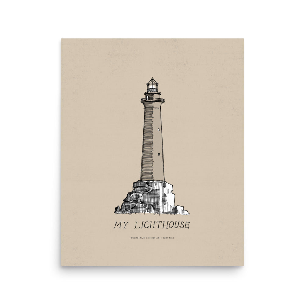 I AM the Light of the World My Lighthouse - Poster