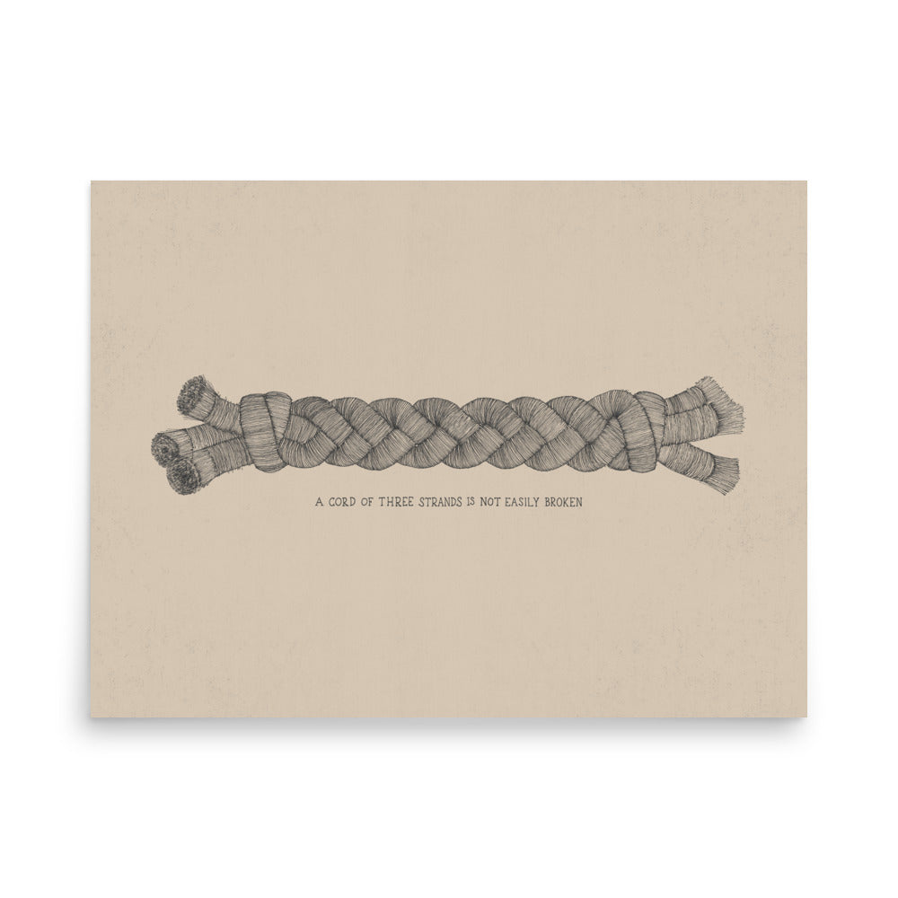 A Cord of Three Strands Horizontal - Poster