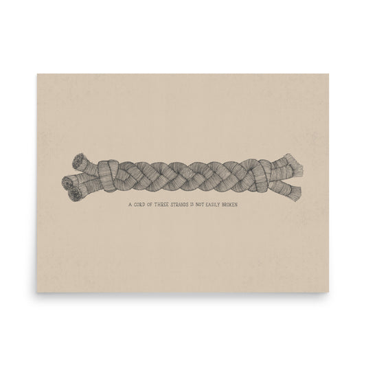 A Cord of Three Strands Horizontal - Poster