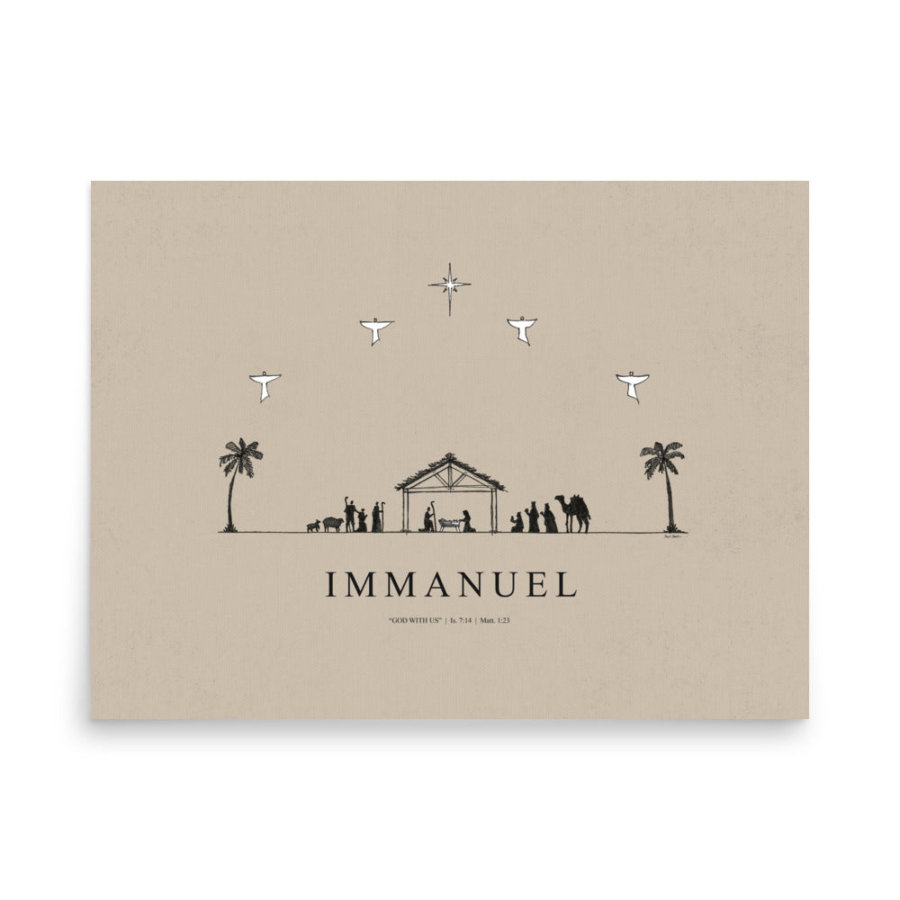 Nativity Christmas Immanuel God with Us - Poster