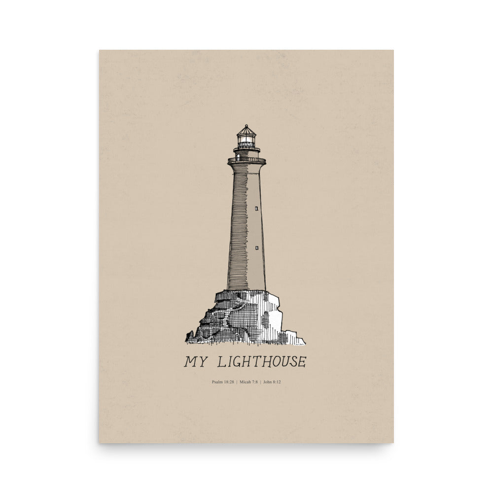 I AM the Light of the World My Lighthouse - Poster