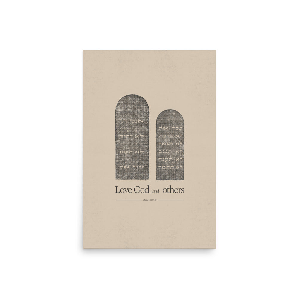 Ten Commandments Stone Tablets - Poster