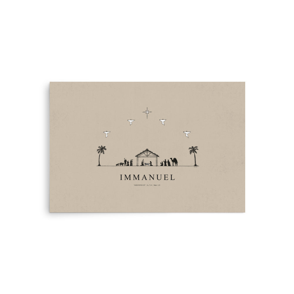 Nativity Christmas Immanuel God with Us - Poster