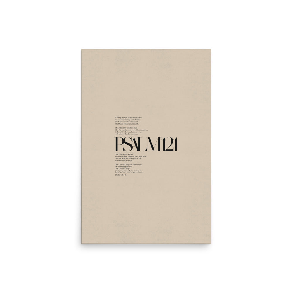 Psalm 121 Full Chapter Minimalist Design - Poster