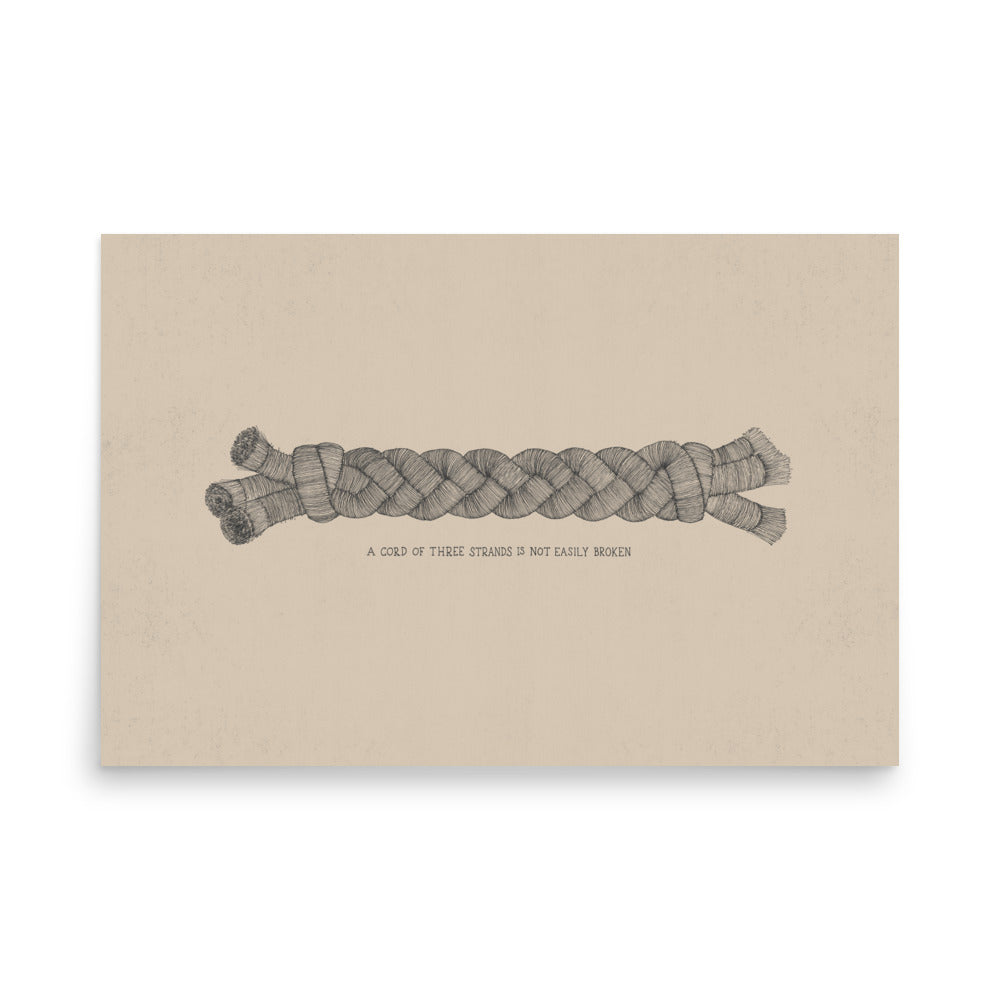 A Cord of Three Strands Horizontal - Poster