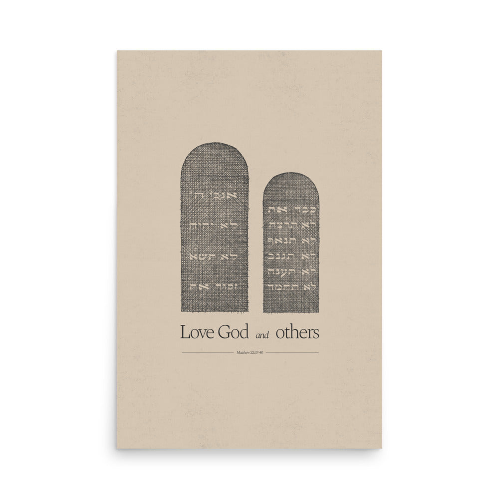 Ten Commandments Stone Tablets - Poster