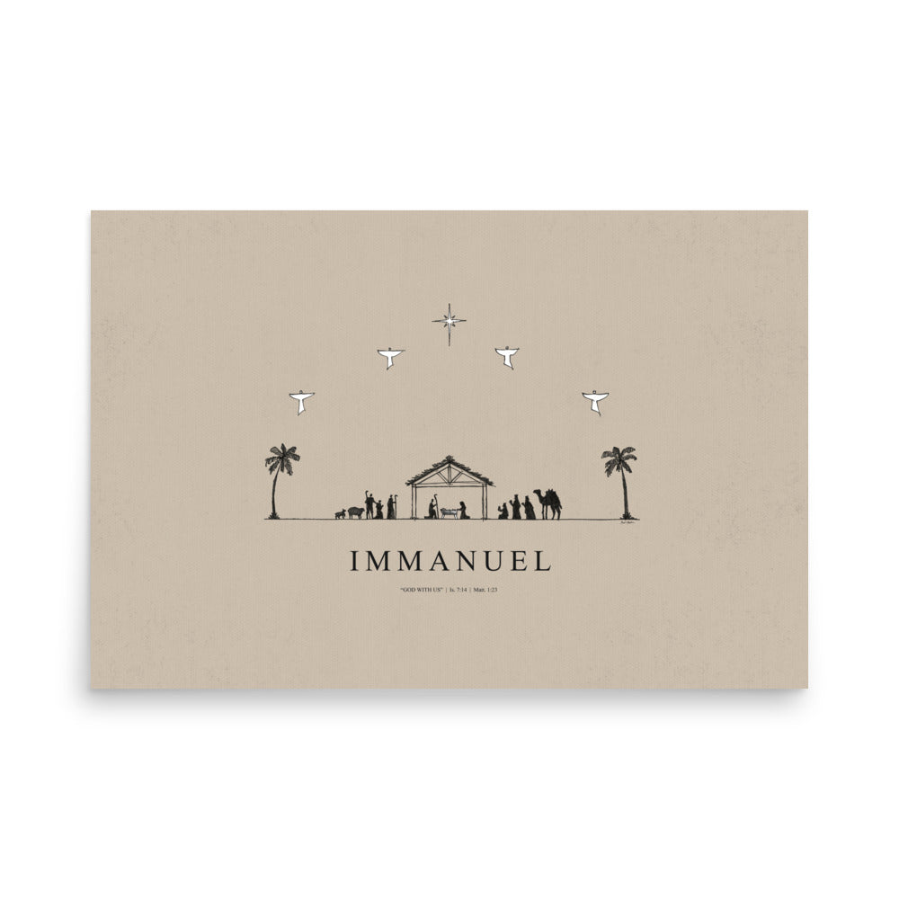 Nativity Christmas Immanuel God with Us - Poster