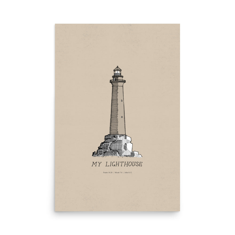 I AM the Light of the World My Lighthouse - Poster