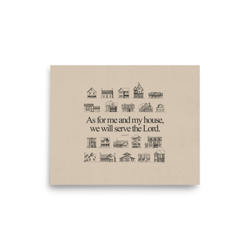 As For Me and My House Joshua 24:15 - Poster