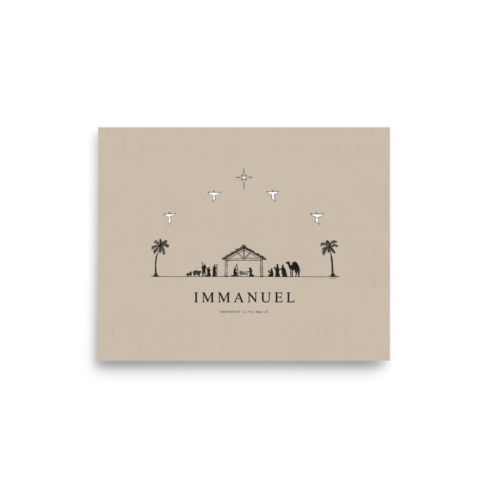 Nativity Christmas Immanuel God with Us - Poster