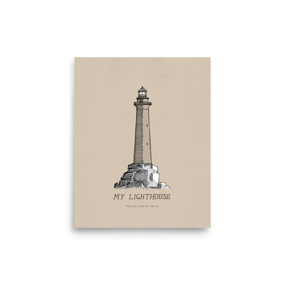 I AM the Light of the World My Lighthouse - Poster