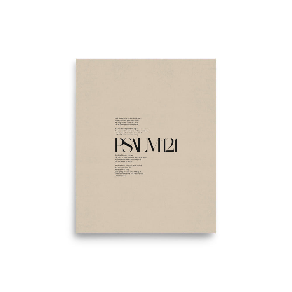 Psalm 121 Full Chapter Minimalist Design - Poster