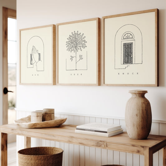 Ask Seek Knock Set - Digital Print
