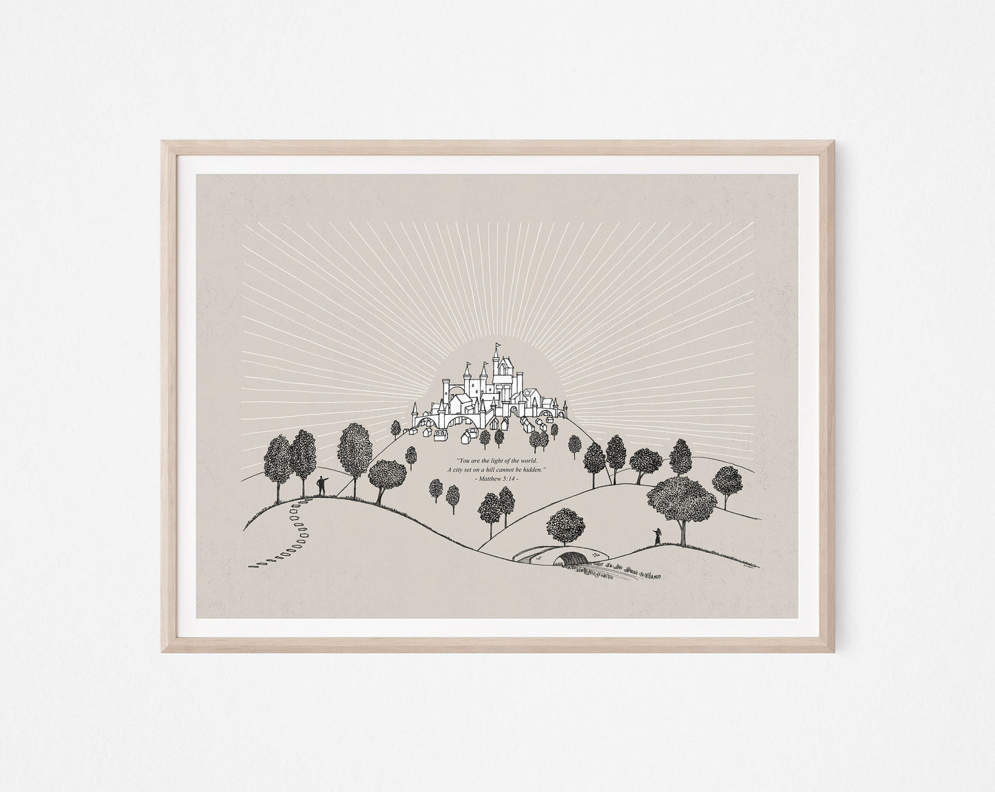 City Set on a Hill - Digital Print
