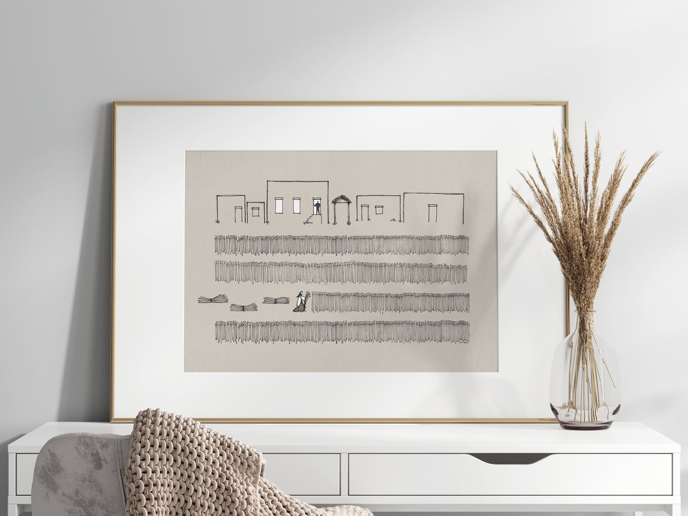 Ruth Gleaning in the Field & Boaz - Bible Story Art - Digital Print ...