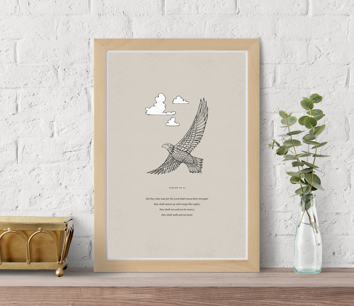 Mount Up with Wings Like Eagles Isaiah 40:31 - Digital Print