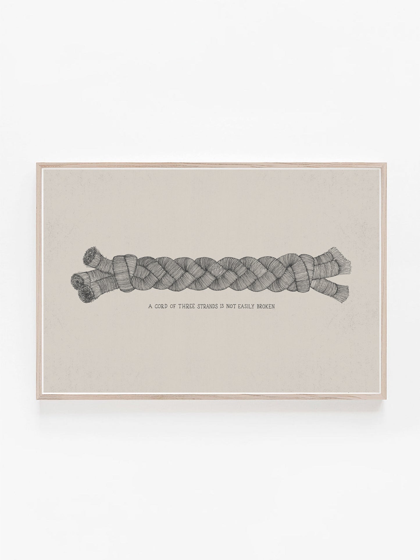 A Cord of Three Strands Horizontal - Digital Print