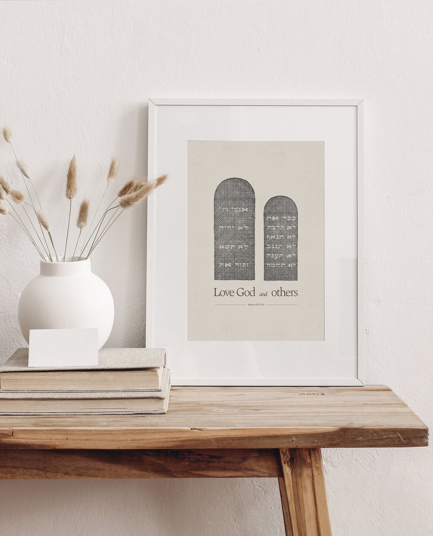 Ten Commandments Stone Tablets - Digital Print