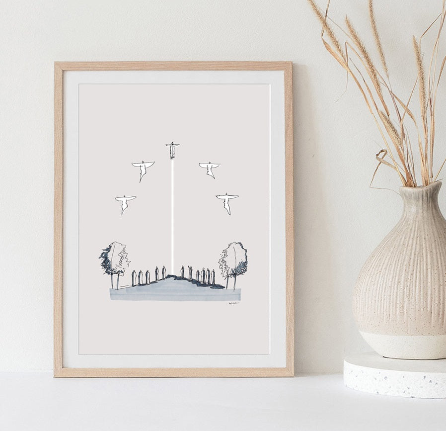 Jesus Ascends Into Heaven Minimalist - Digital Print