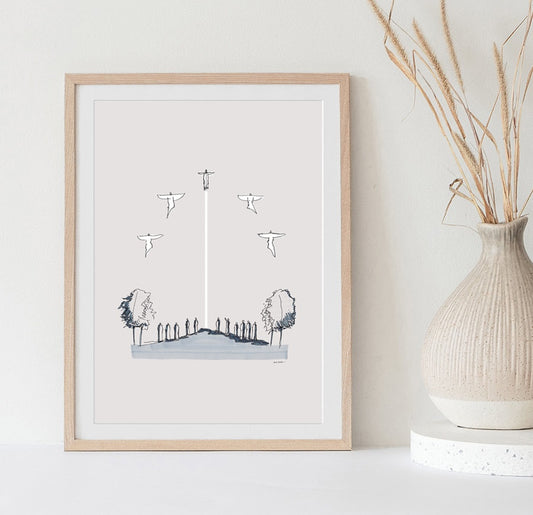 Jesus Ascends Into Heaven Minimalist - Digital Print