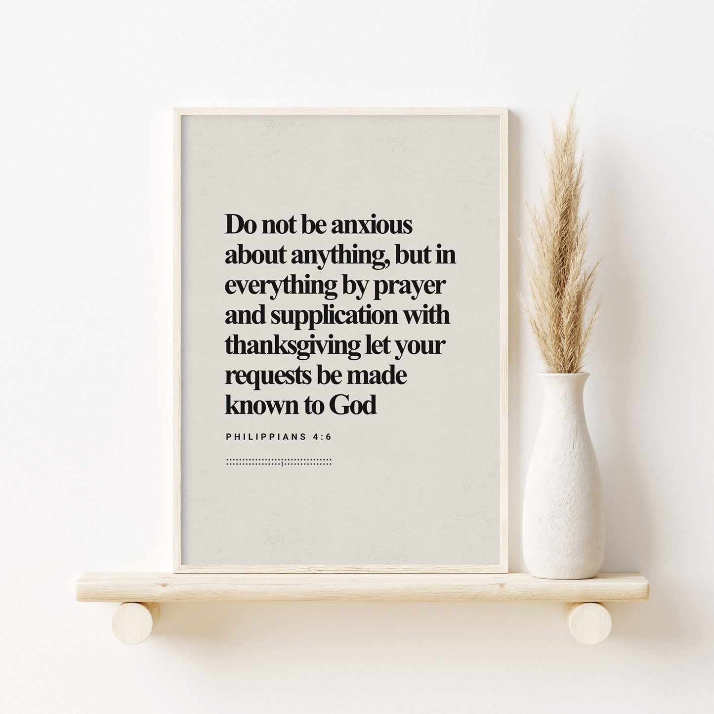 Philippians 4:6 Verse Minimalist Design - Digital Print