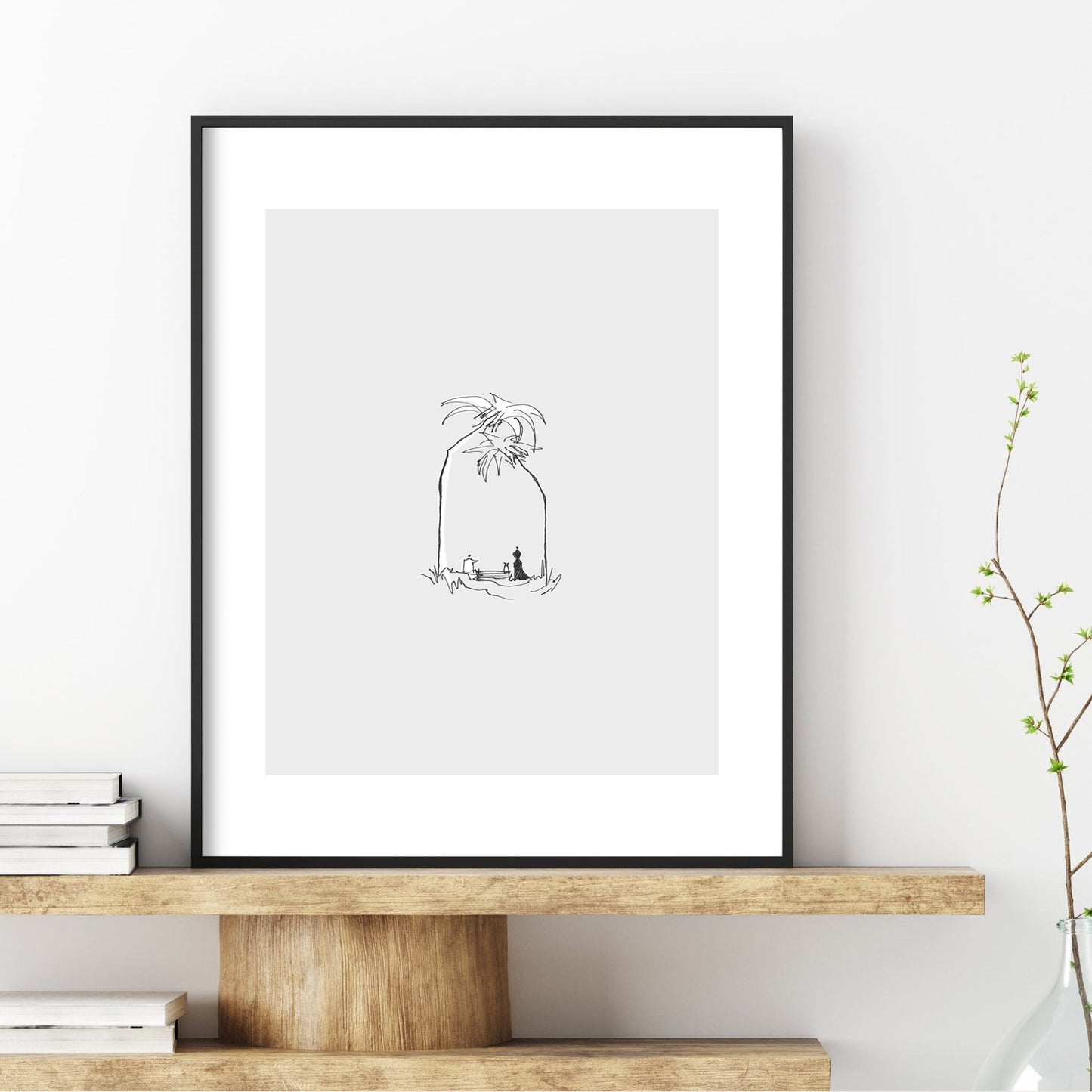 Woman at the Well Minimalist (John 4:4-26) - Digital Print