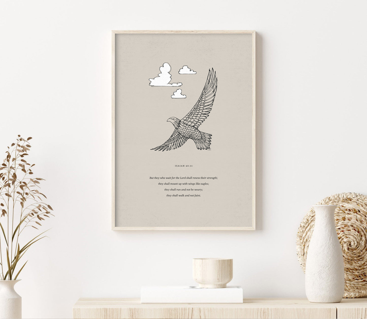 Mount Up with Wings Like Eagles Isaiah 40:31 - Digital Print