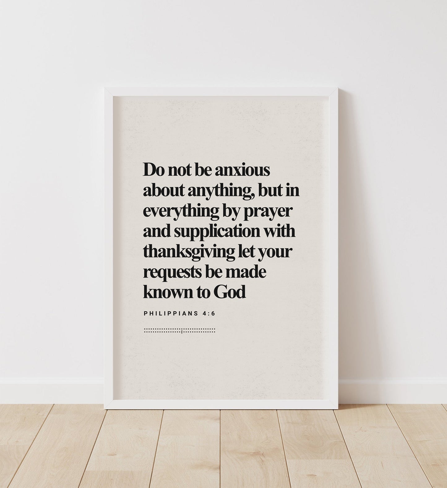 Philippians 4:6 Verse Minimalist Design - Digital Print