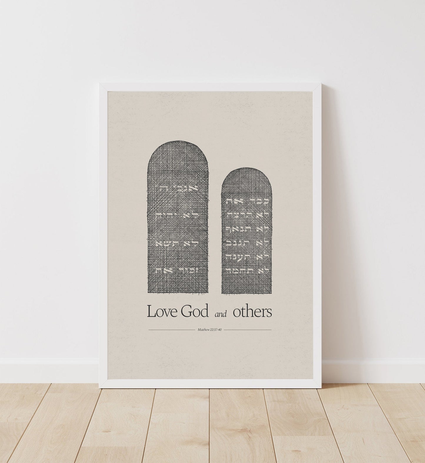 Ten Commandments Stone Tablets - Digital Print